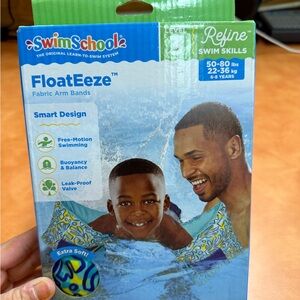 SwimSchool FloatEeze Fabric Arm Bands - Blue and Green